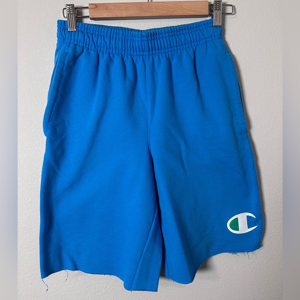 Champion cut-off Bright Blue Casual Shorts with drawstring size small